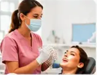 Dentist treating a patient