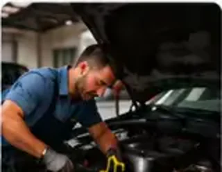 Mechanic repairing a vehicle